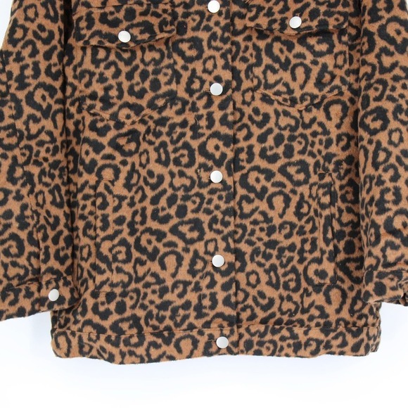 143 Story by Line Up Can’t Be Tamed Animal Print Shacket Size Small NEW - Picture 3 of 5